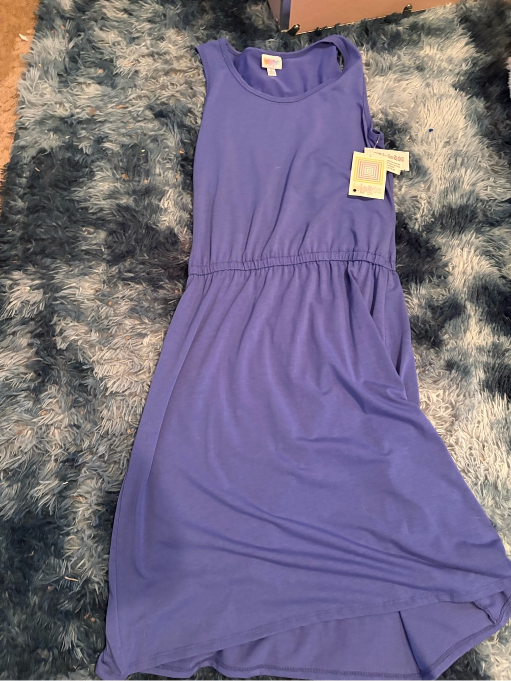 LuLaRoe Girls Purple Sleeveless Jersey Dress